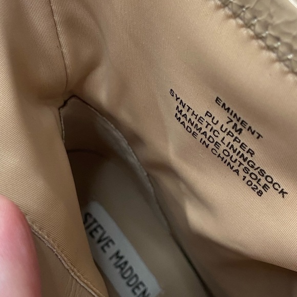 Steve Madden Eminent Taupe Boot with Lucite Heel - Picture 9 of 9